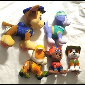 :5 plush Paw Patrol animals Tracker Zuma chase everest rubble stuffed Plush dogs